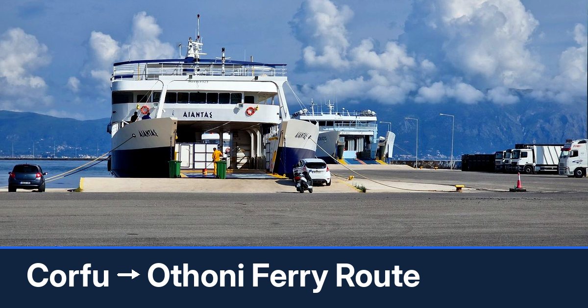 Corfu to Othoni ferry route summary