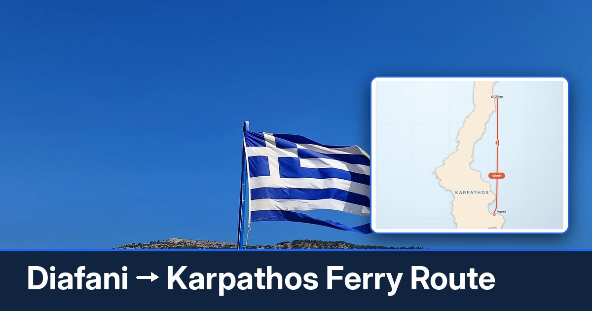 Diafani to Karpathos ferry route summary