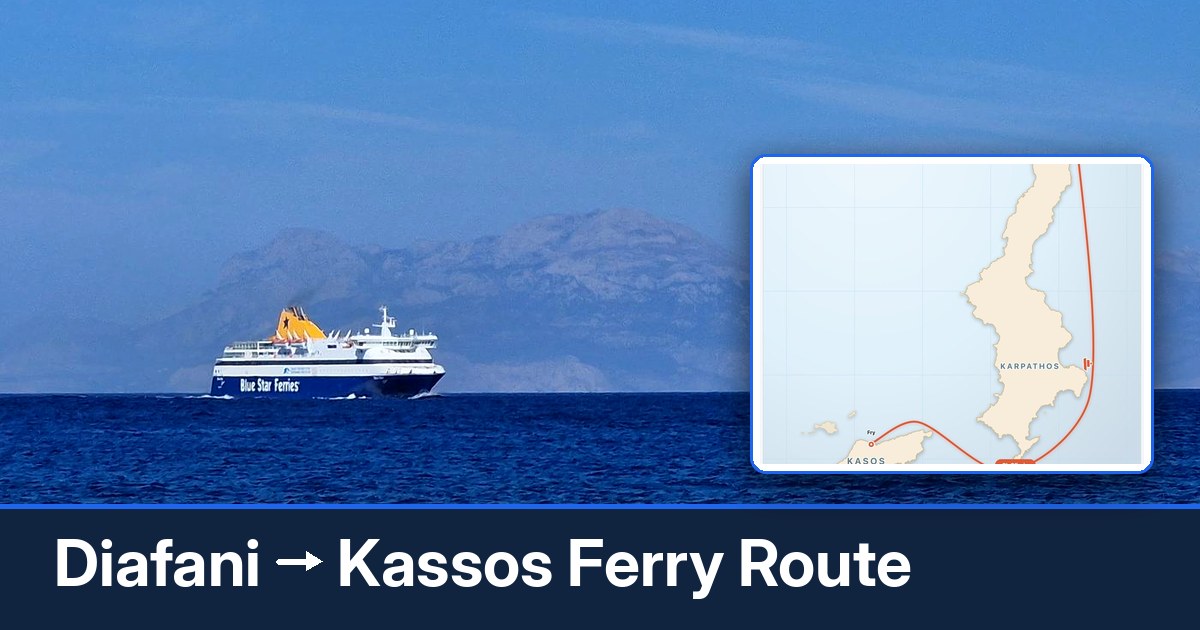 Diafani to Kassos ferry route summary