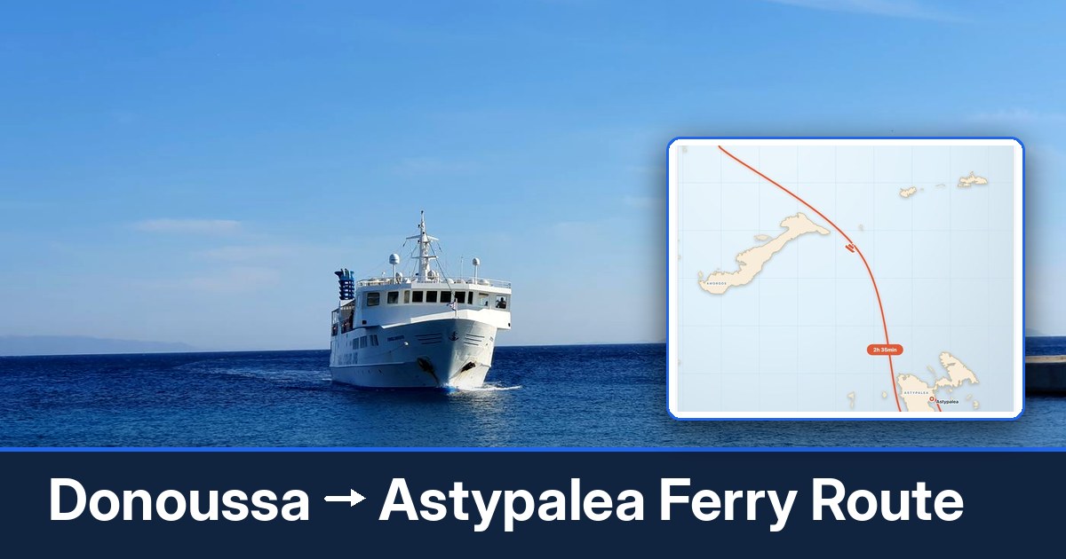 Donoussa to Astypalea ferry route summary