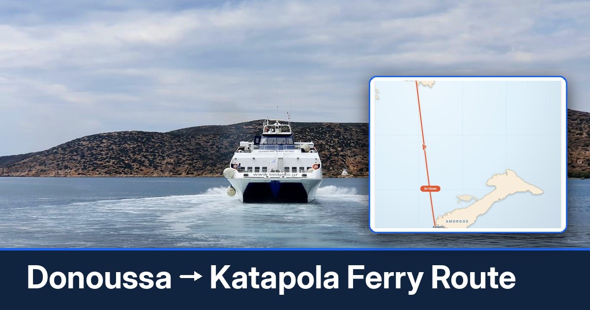 Donoussa to Katapola ferry route summary