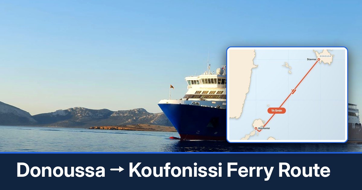 Donoussa to Koufonissi ferry route summary