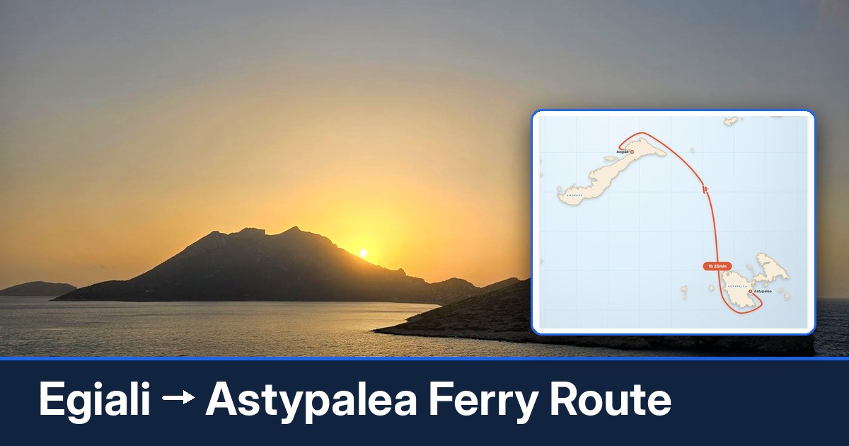Egiali to Astypalea ferry route summary