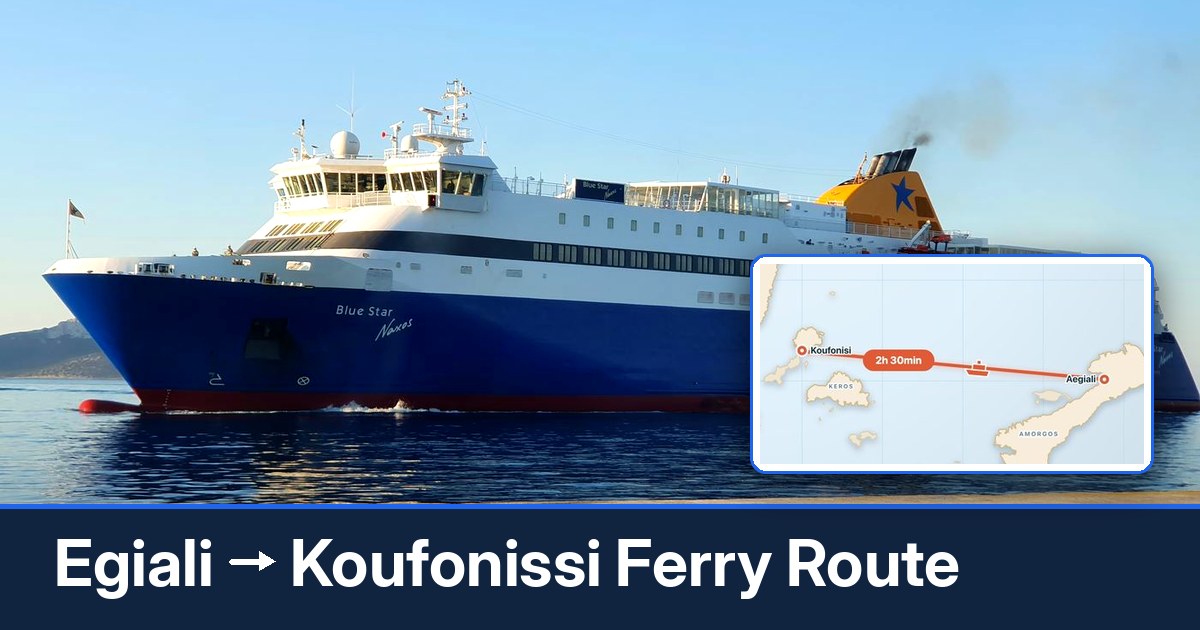 Egiali to Koufonissi ferry route summary