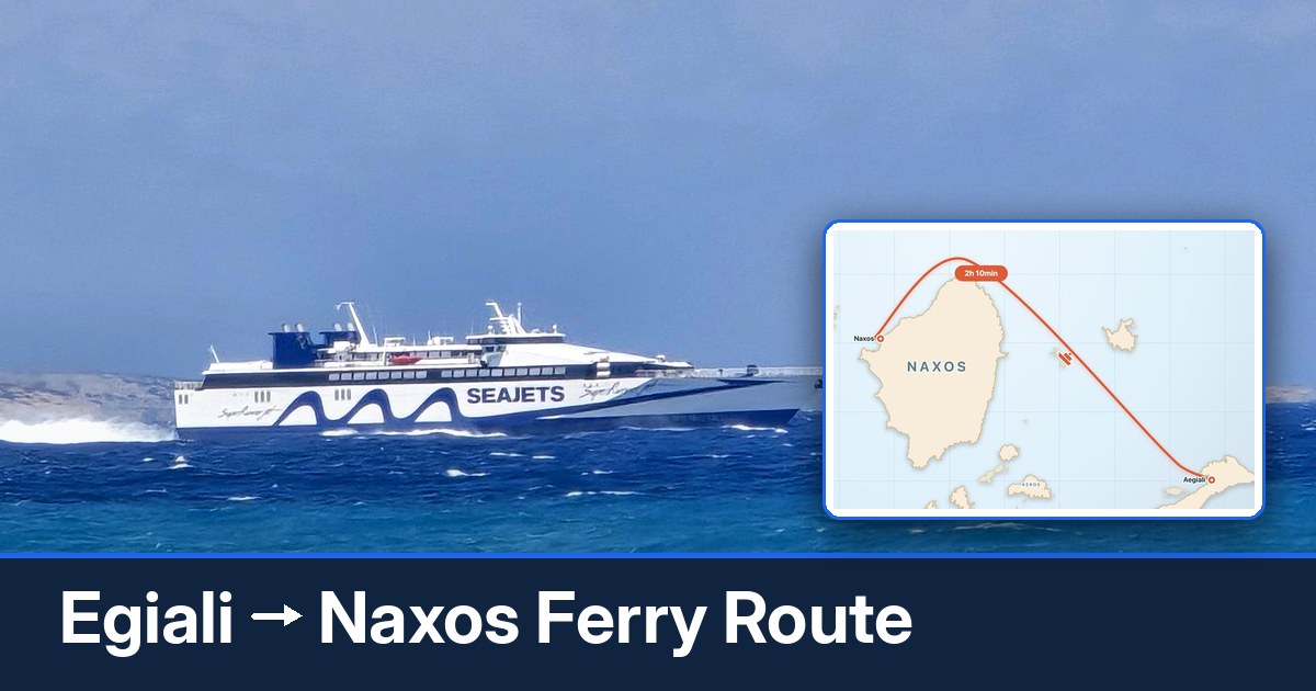 Egiali to Naxos ferry route summary