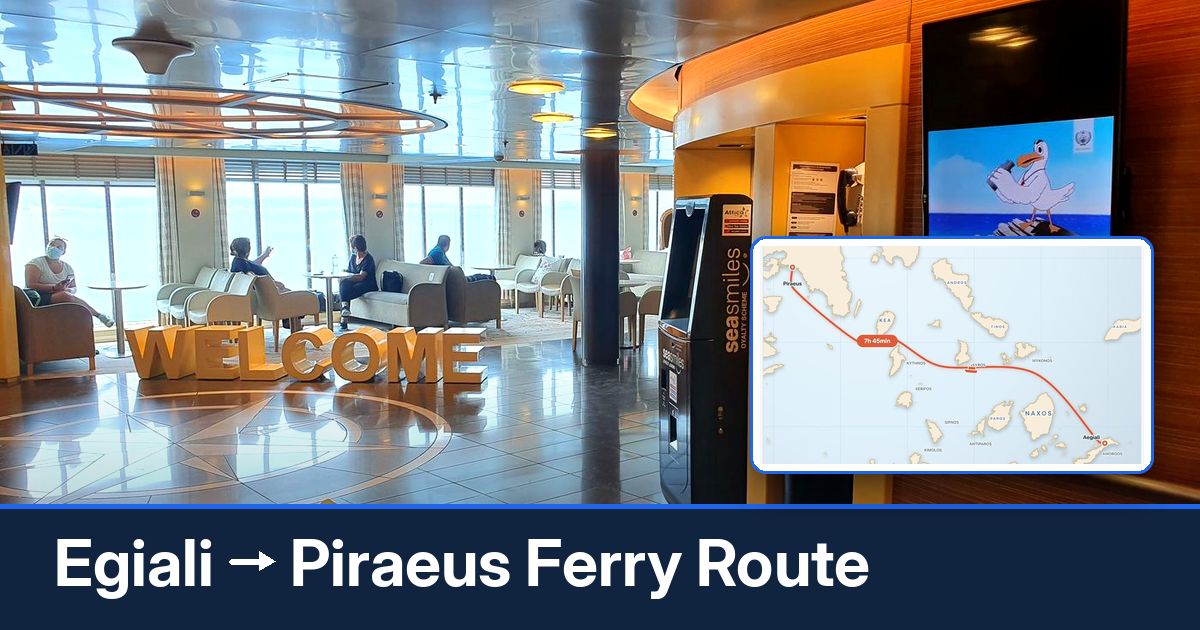 Egiali to Piraeus ferry route summary