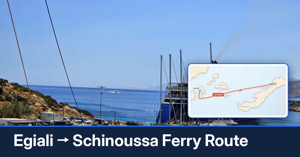 Egiali to Schinoussa ferry route summary