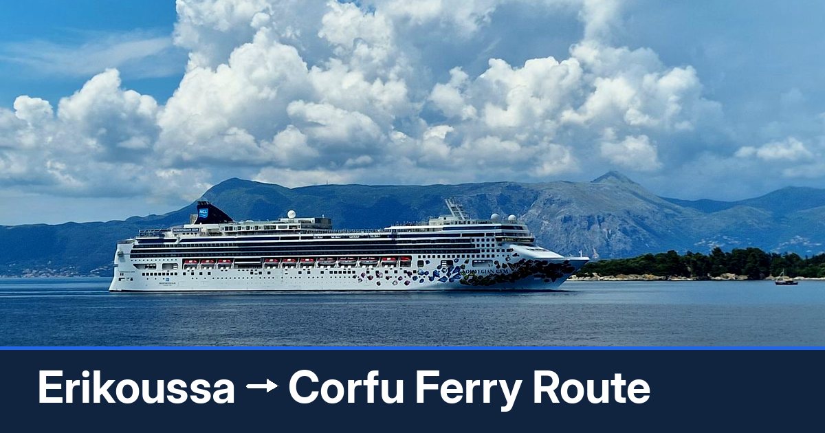 Erikoussa to Corfu ferry route summary