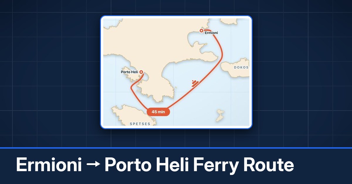Ermioni to Porto Heli ferry route summary