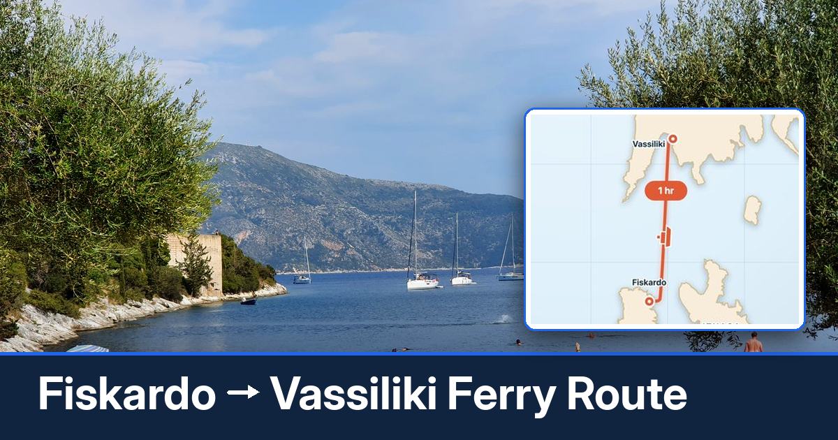Fiskardo to Vassiliki ferry route summary