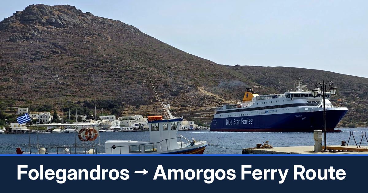 Folegandros to Amorgos ferry route summary