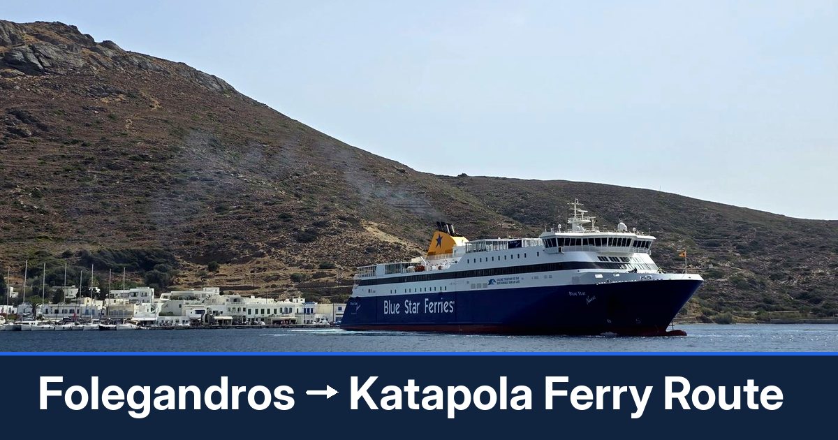 Folegandros to Katapola ferry route summary