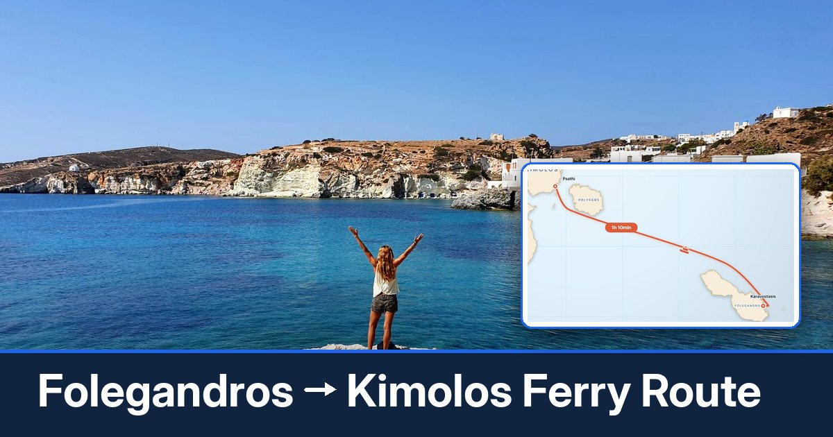 Folegandros to Kimolos ferry route summary