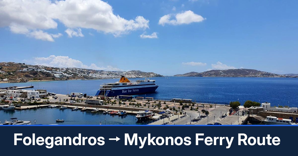 Folegandros to Mykonos ferry route summary