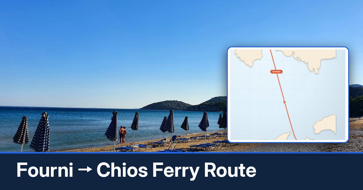 Fourni to Chios ferry route summary