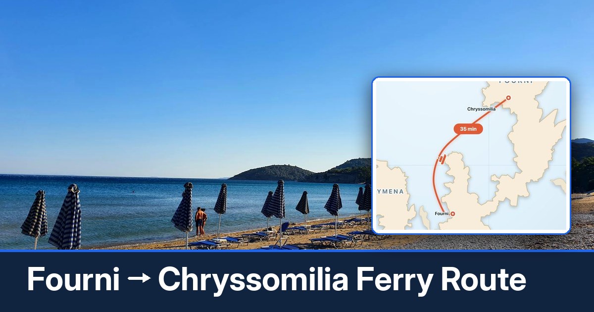Fourni to Chryssomilia ferry route summary