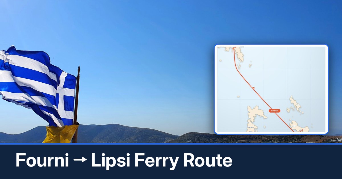 Fourni to Lipsi ferry route summary