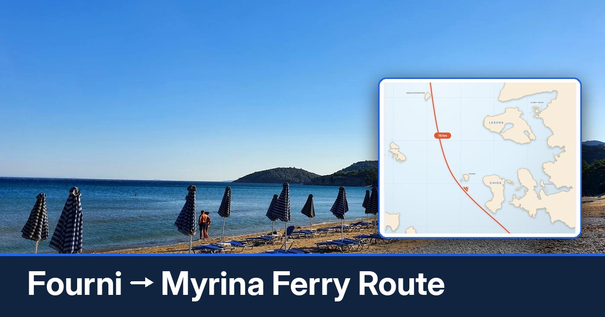 Fourni to Myrina ferry route summary