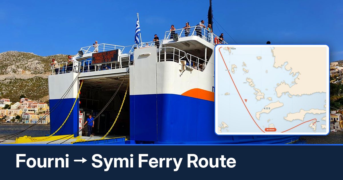 Fourni to Symi ferry route summary