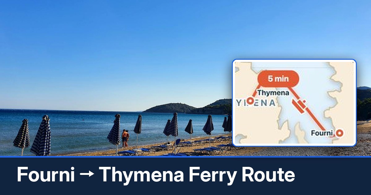 Fourni to Thymena ferry route summary