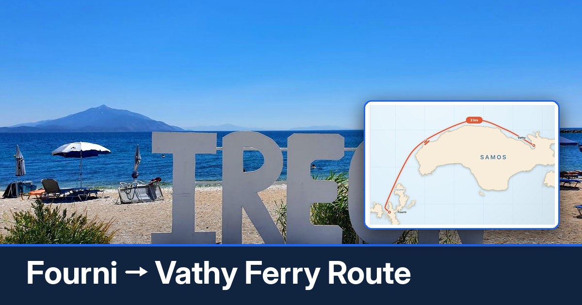 Fourni to Vathy ferry route summary