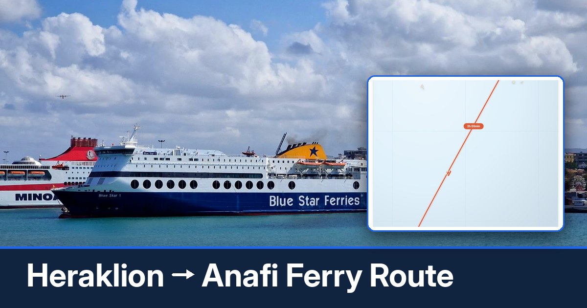 Heraklion to Anafi ferry route summary