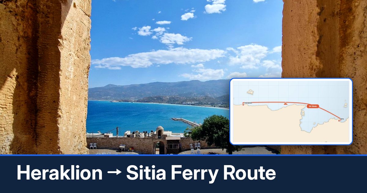 Heraklion to Sitia ferry route summary