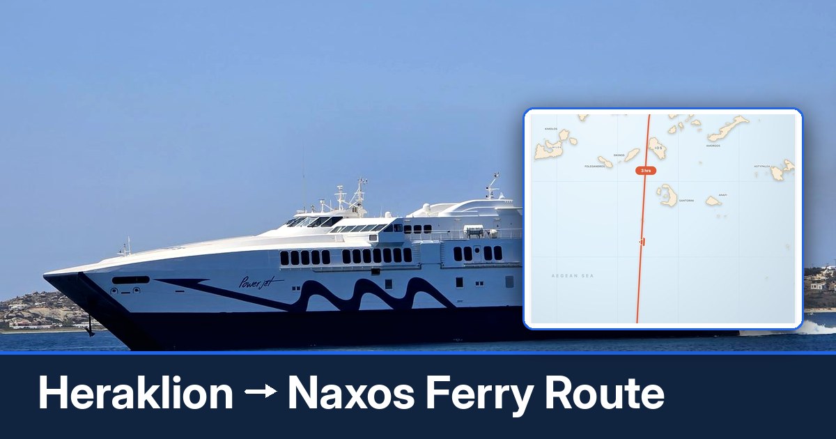 Heraklion to Naxos ferry route summary