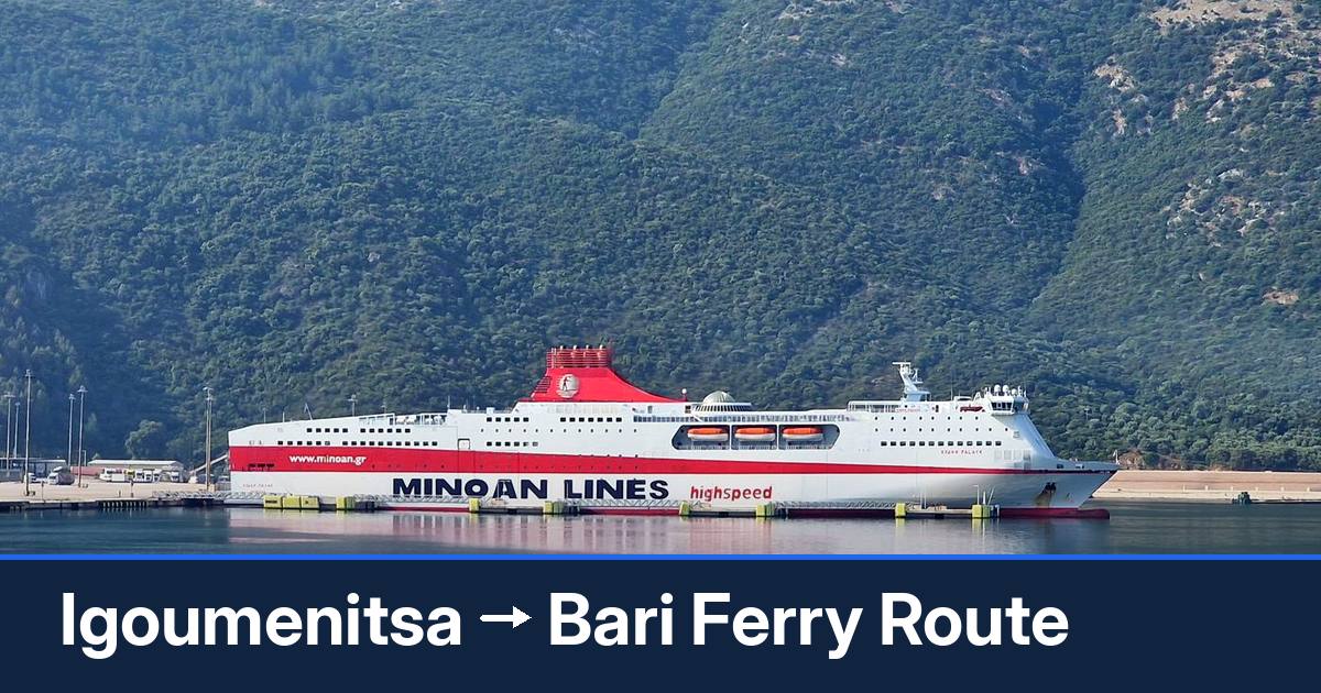 Igoumenitsa to Bari ferry route summary