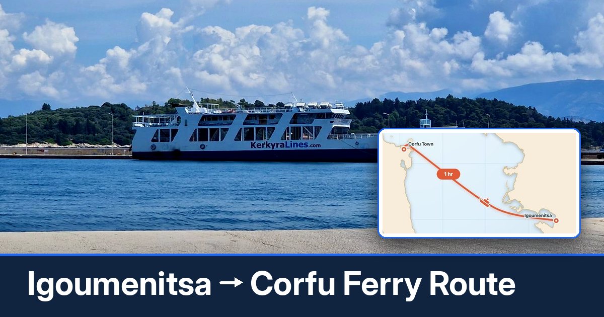 Igoumenitsa to Corfu ferry route summary