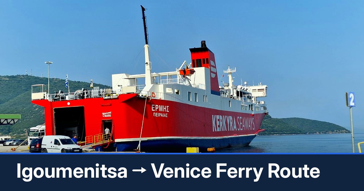 Igoumenitsa to Venice ferry route summary