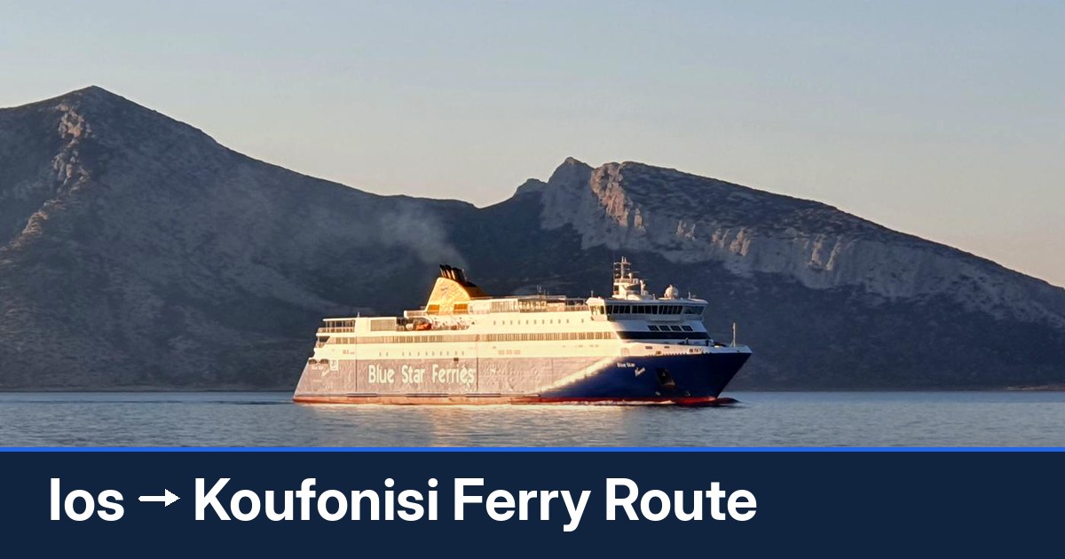Ios to Koufonisi ferry route summary