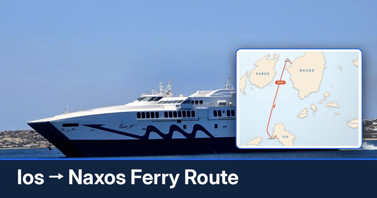 Ios to Naxos ferry route summary