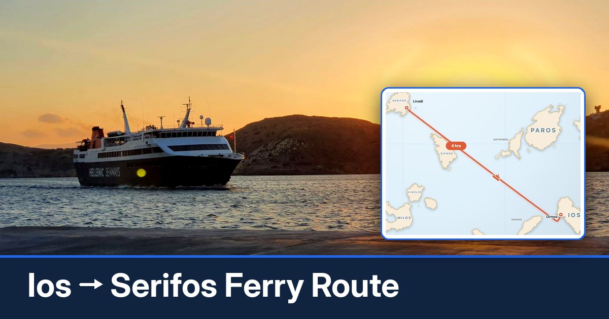 Ios to Serifos ferry route summary