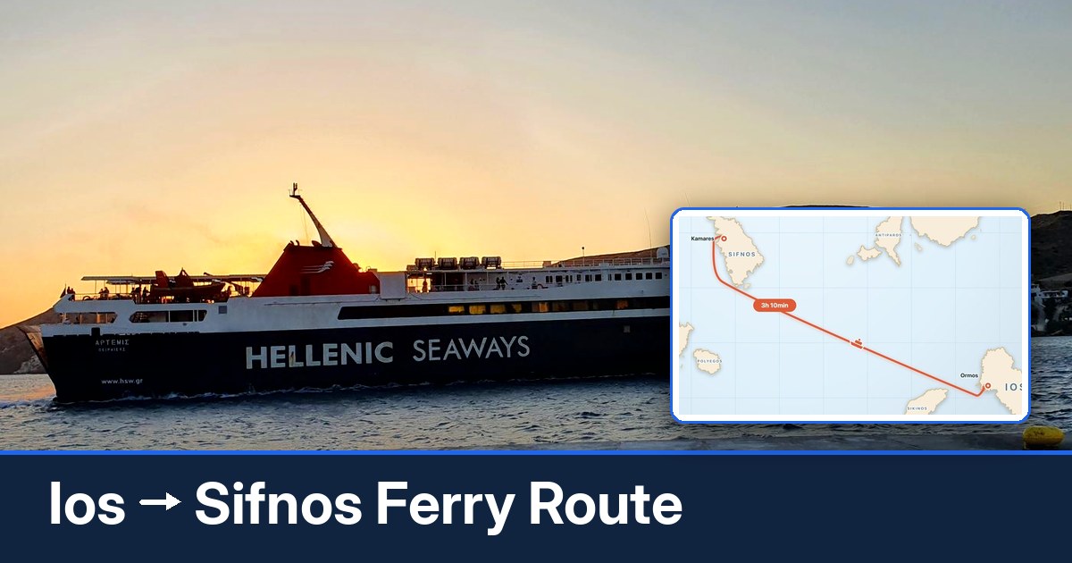 Ios to Sifnos ferry route summary