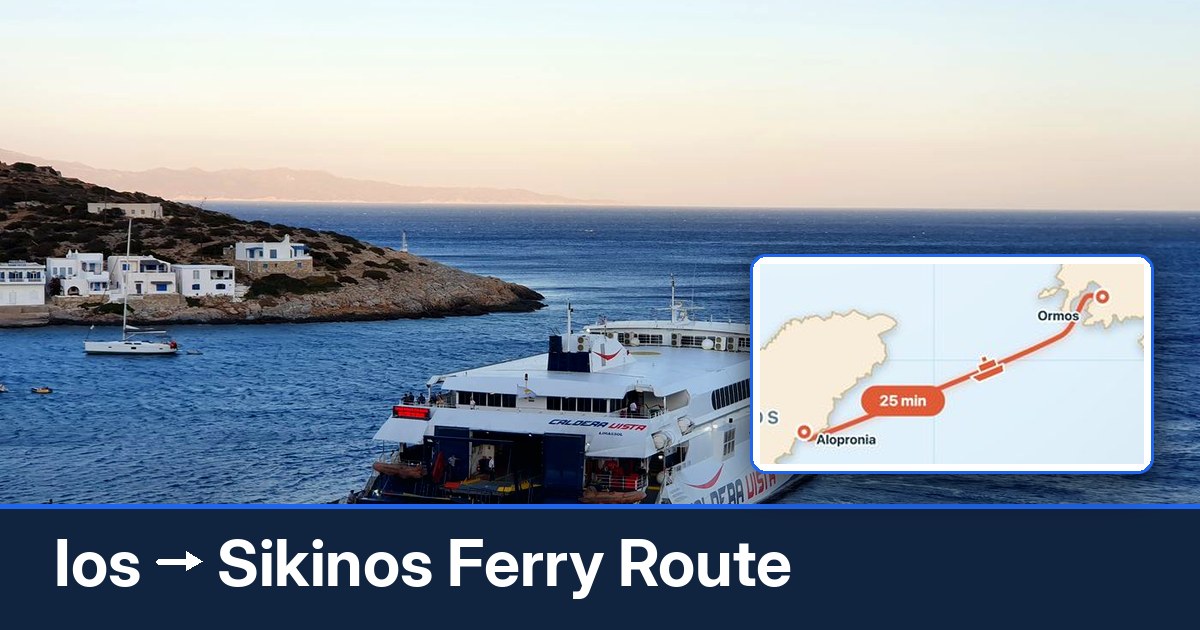 Ios to Sikinos ferry route summary