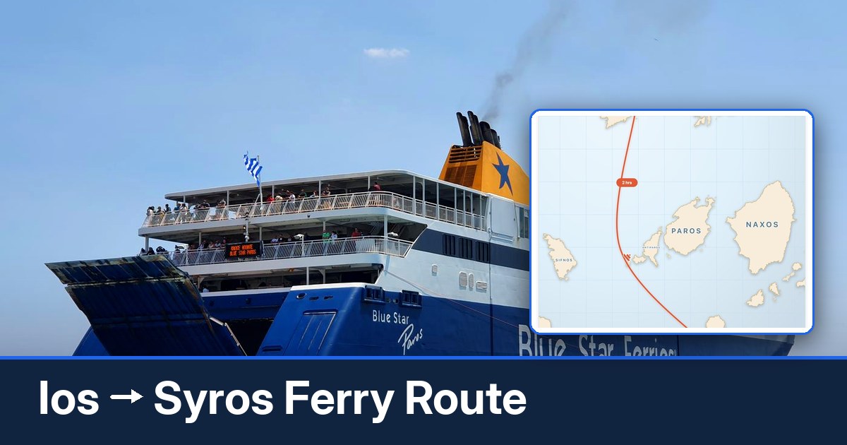 Ios to Syros ferry route summary