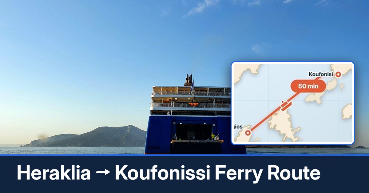 Heraklia to Koufonissi ferry route summary