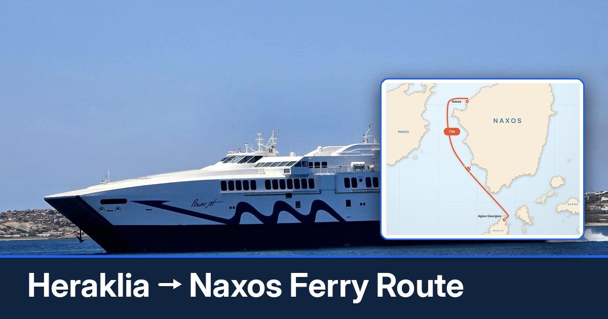 Heraklia to Naxos ferry route summary
