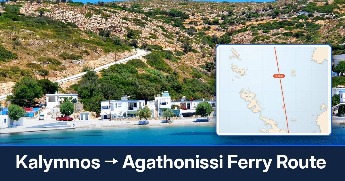 Kalymnos to Agathonissi ferry route summary