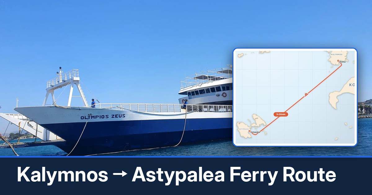 Kalymnos to Astypalea ferry route summary