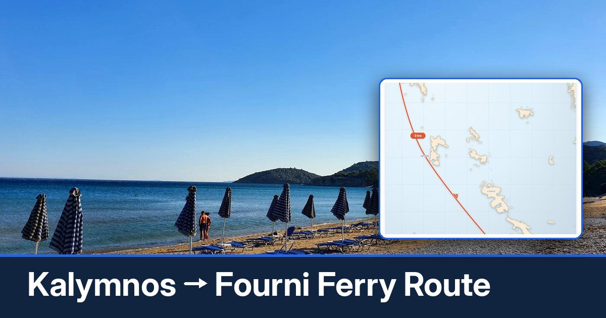 Kalymnos to Fourni ferry route summary