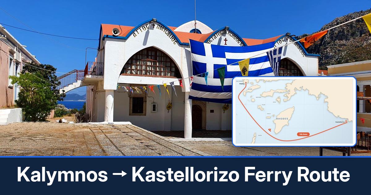 Kalymnos to Kastellorizo ferry route summary