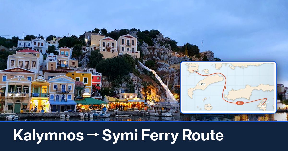 Kalymnos to Symi ferry route summary