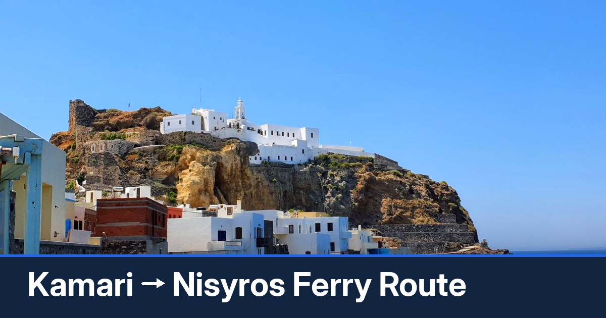 Kamari to Nisyros ferry route summary