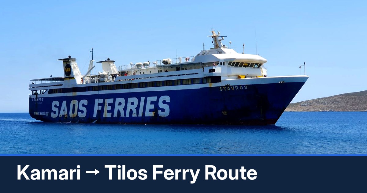 Kamari to Tilos ferry route summary