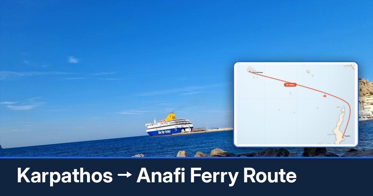 Karpathos to Anafi ferry route summary