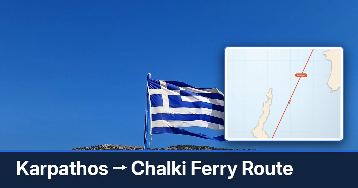 Karpathos to Chalki ferry route summary