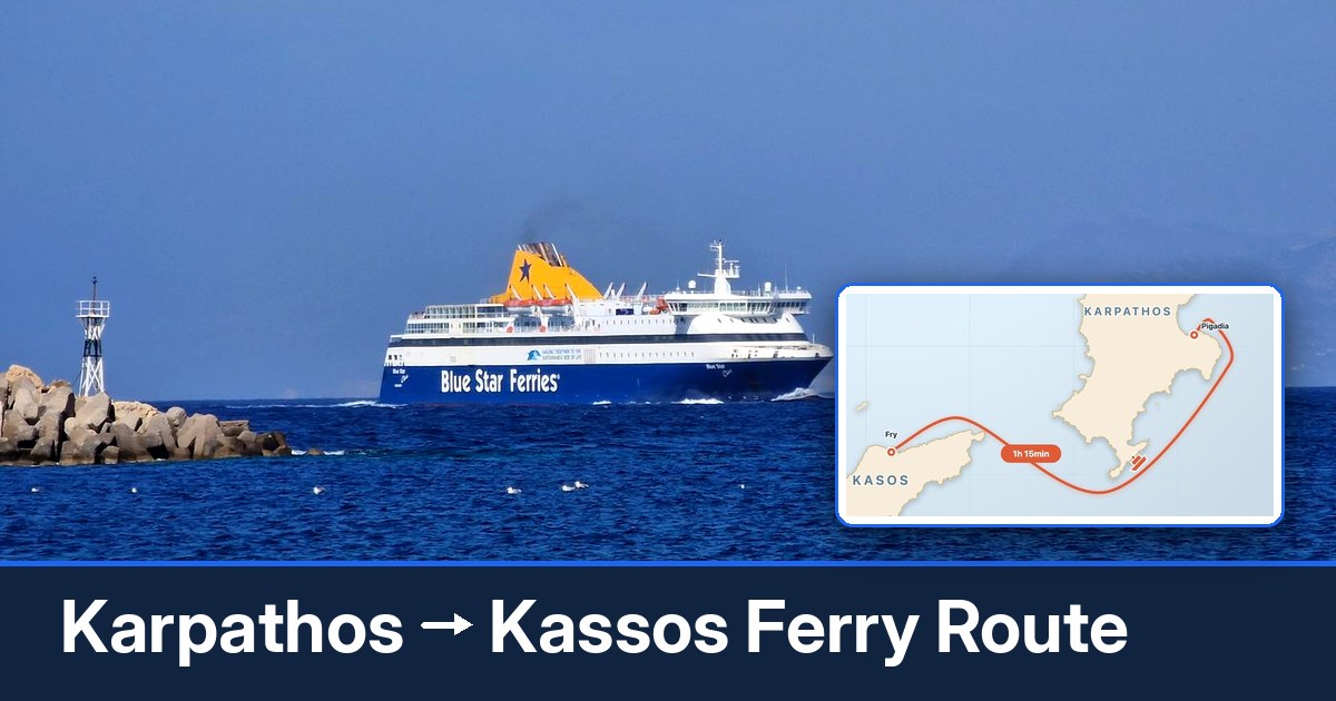 Karpathos to Kassos ferry route summary