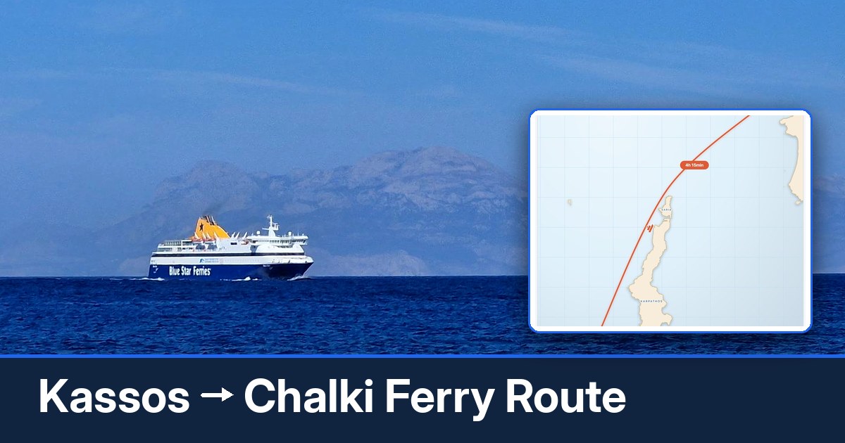 Kassos to Chalki ferry route summary